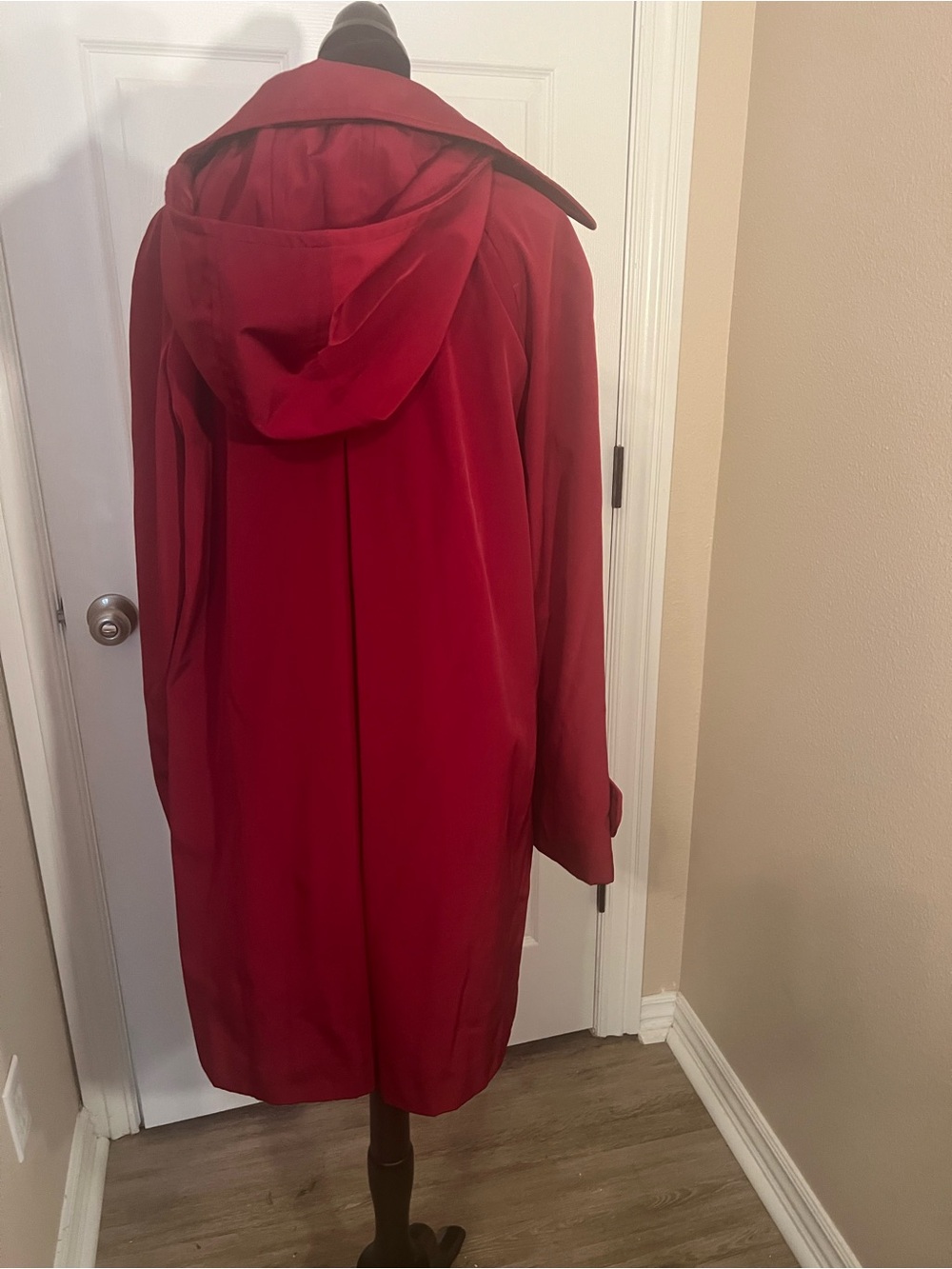 Calvin Klein Women's Red Button-Front Over Coat - Picture 3 of 6
